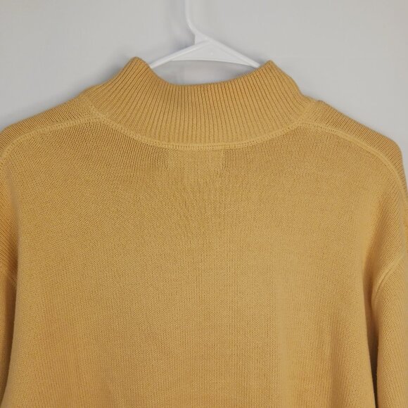 Eddie Bauer Yellow Quarter Zip Pullover Sweater Size Tall XL Men - Picture 5 of 6